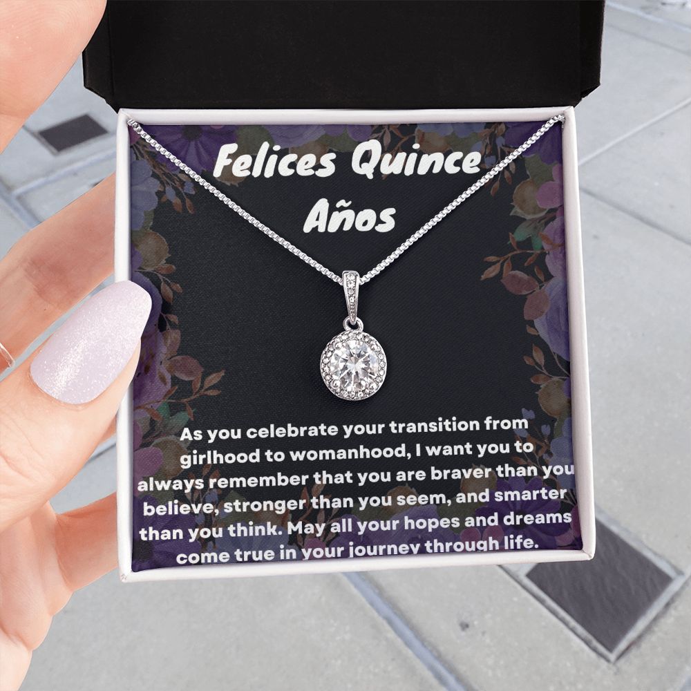 "Our Quinceañera Gifts Necklace is the Ideal Keepsake for Her Special Day"