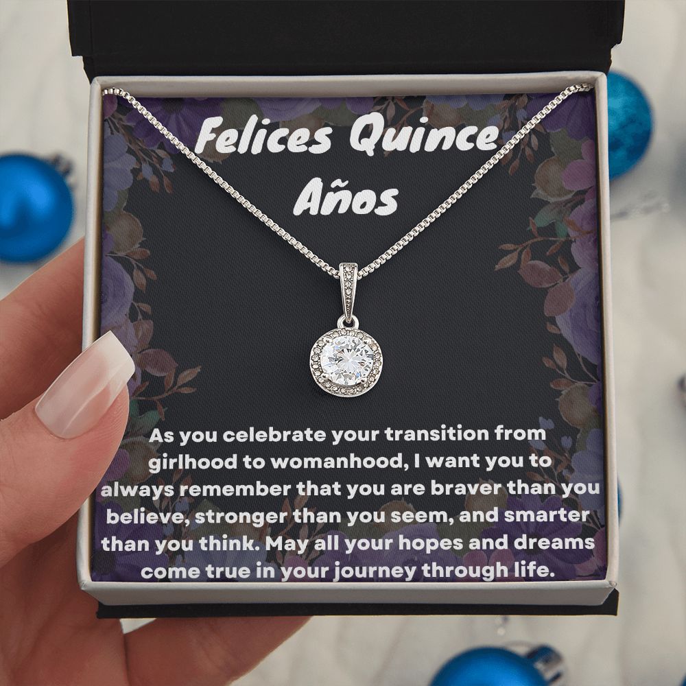 "Our Quinceañera Gifts Necklace is the Ideal Keepsake for Her Special Day"