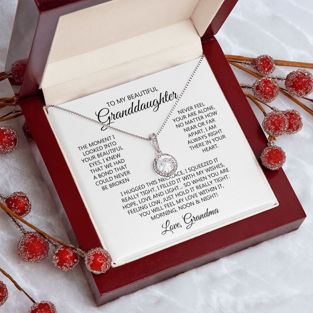 To Our Granddaughter Necklace, Granddaughter Necklace From Grandparents, Granddaughter Gifts From Grandma And Grandpa, Graduation Gift, Necklace For Granddaughter, Granddaughter Message Card JWSHINEE B0BN1X1TGJ