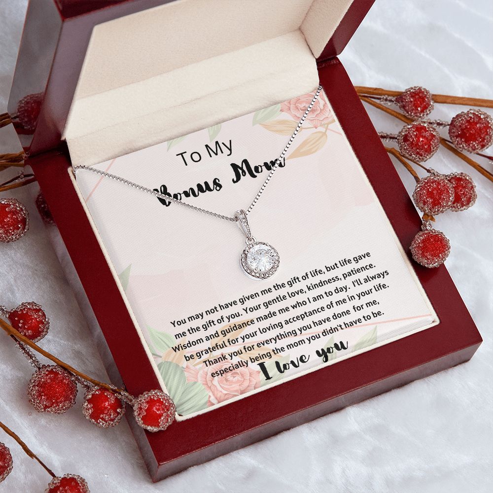 Charming Bonus Mom Necklace - Make Your Step-Mom Feel Extra Special with This Delightful Jewelry"