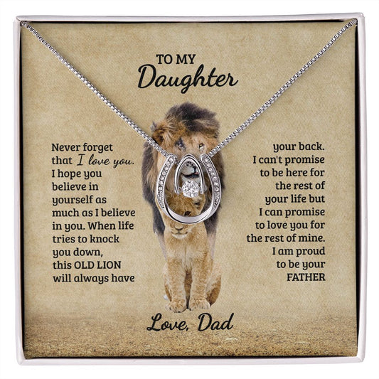 To My Daughter Necklace, Daughter Gift from Dad B0BLNBYRFC SNJW110704