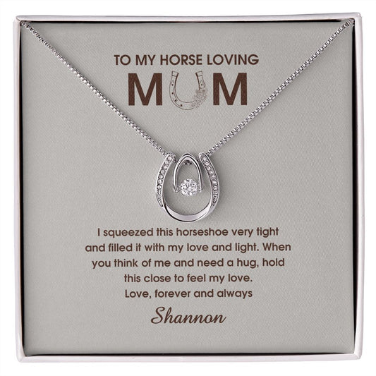 Horse Mom Lucky Horseshoe Necklace Shannon Madden