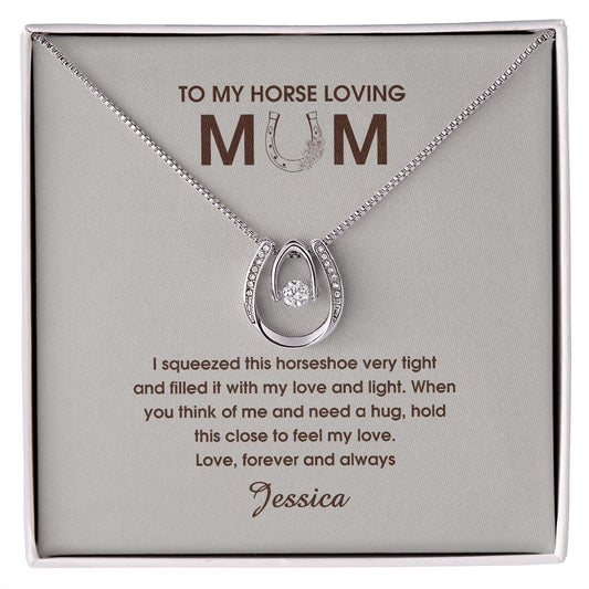 Horse Mom Lucky Horseshoe Necklace 9C-15BC-EX7Y (Jessica)