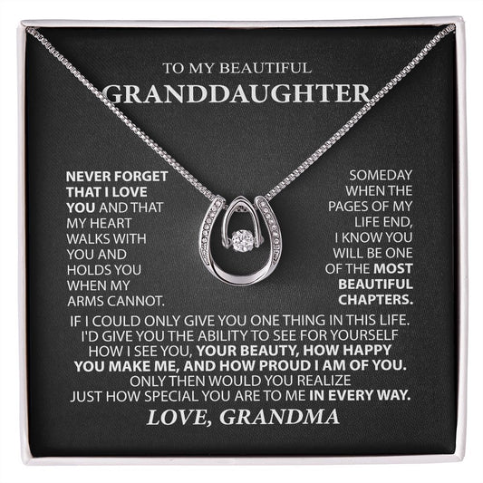 To My Beautiful Granddaughter Necklace, Granddaughter Gift from Grandma, Grandpa, B0BLHW4SCD SPNKJW-110414