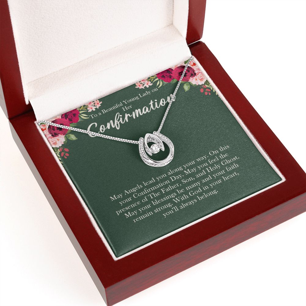 Confirmation Gift for Girls, Cubic Zirconia Necklace, Holy Confirmation Teenage Girls, Christian Catholic Faith