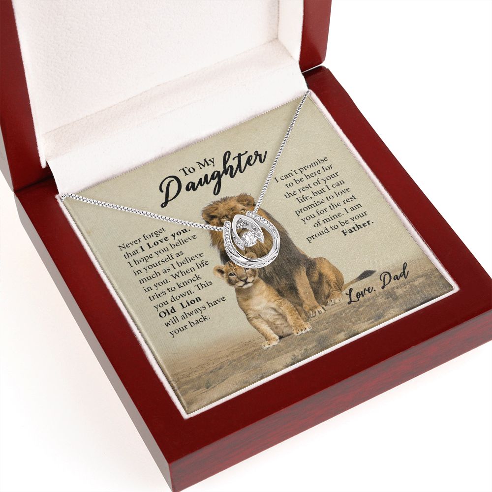 Father Daughter Necklace, Daughter Gifts from Dad, Lion Dad HZ-5S9Q-5VCM