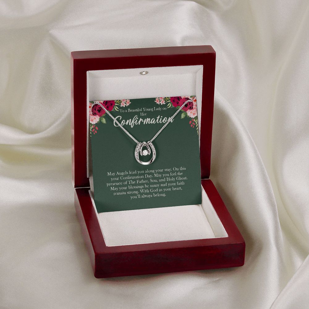Confirmation Gift for Girls, Cubic Zirconia Necklace, Holy Confirmation Teenage Girls, Christian Catholic Faith