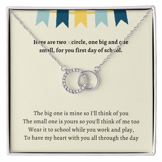 First Day of Kindergarten Mommy and Me Back to School Necklace First Day of School Bracelet Matching Necklace Anxiety Gift
