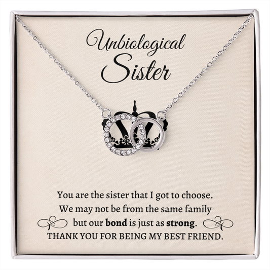 Gift for Friends, Bestie, Soul Sister Matching Necklace Unbiological Sister Interlocking Necklace Jewelry Birthday Distance