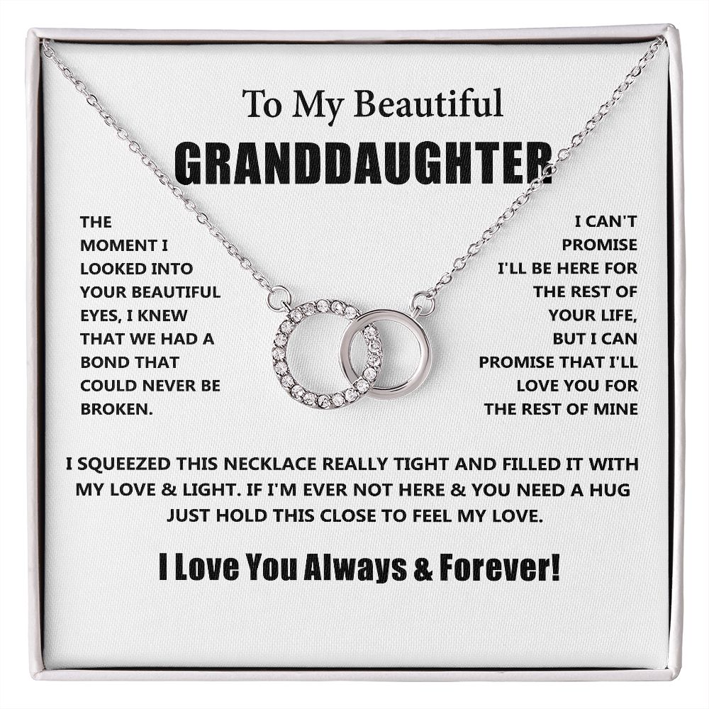 To My Granddaughter Necklace - Christmas Birthday Gifts For Granddaughter - I'll Love You For The Rest Of Mine