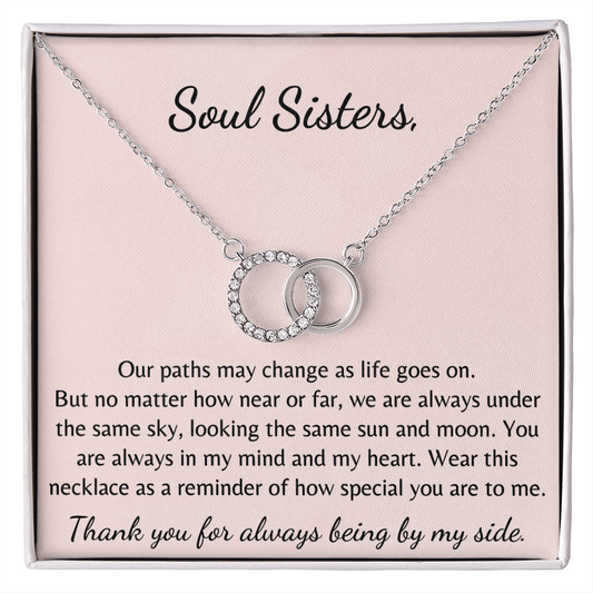 Gift for Soul Sisters - Bestie - Friends Necklace Matching Set Teen Girls Birthday Christmas Gifts