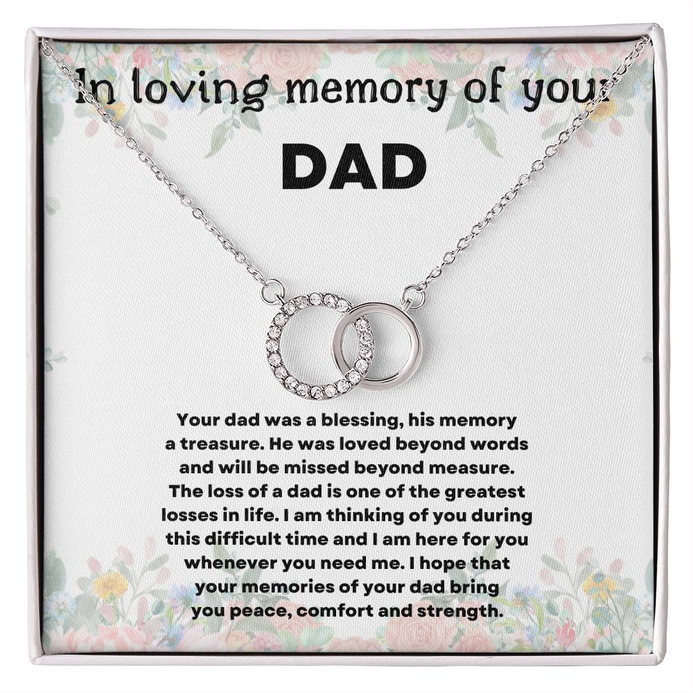 "Always in Our Hearts: Memorial Necklace for Loss of Dad - A Comforting Sympathy Keepsake