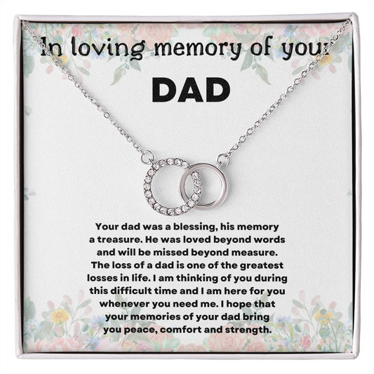 "Always in Our Hearts: Memorial Necklace for Loss of Dad - A Comforting Sympathy Keepsake