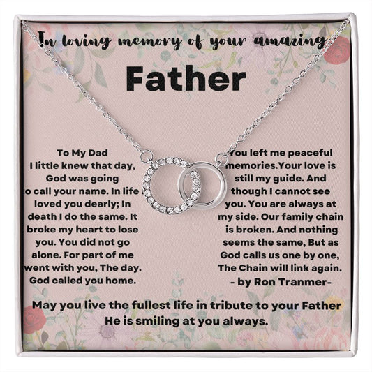 In Loving Memory: Loss of Dad Necklace - A Thoughtful Sympathy Gift for Grieving Hearts"