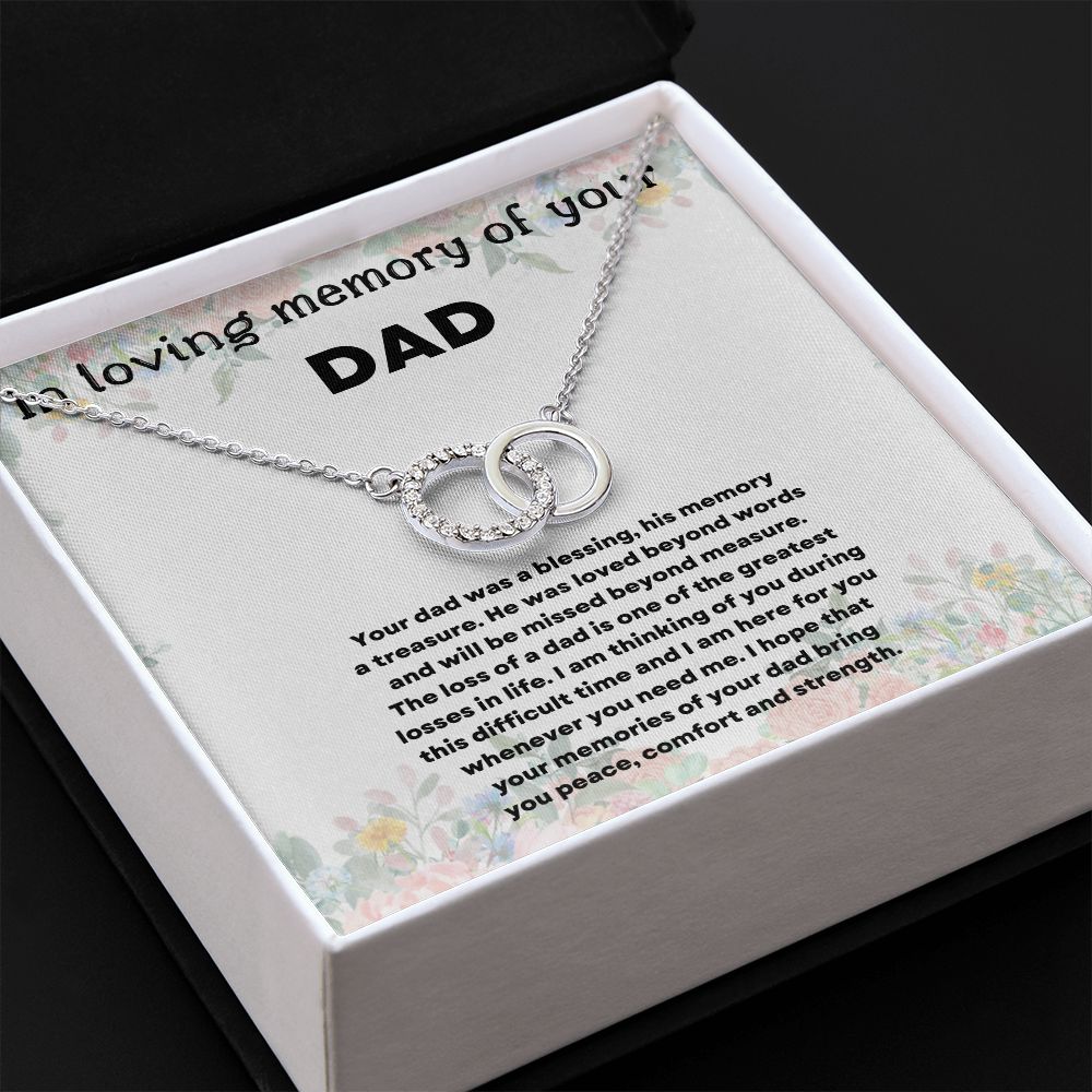 "Always in Our Hearts: Memorial Necklace for Loss of Dad - A Comforting Sympathy Keepsake