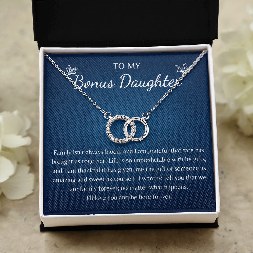 Gift for Bonus Daughter Love Knot Pair Perfect