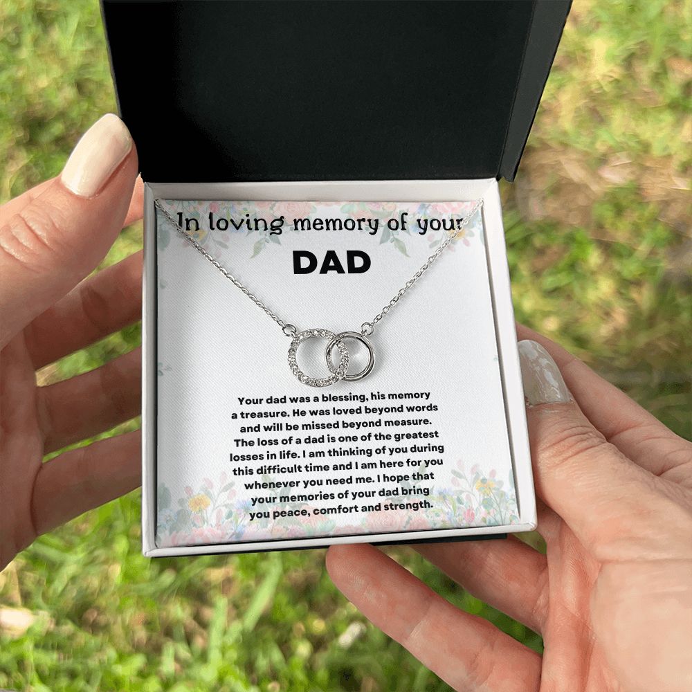 "Always in Our Hearts: Memorial Necklace for Loss of Dad - A Comforting Sympathy Keepsake