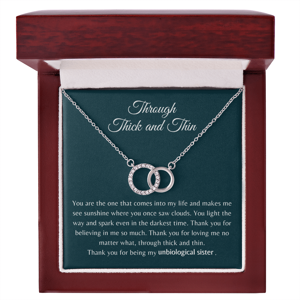 Gift for Bestie/Friend/Soul Sister Necklace Circle Interlocking Pair Perfect Stainless Steel Message - JWshinee