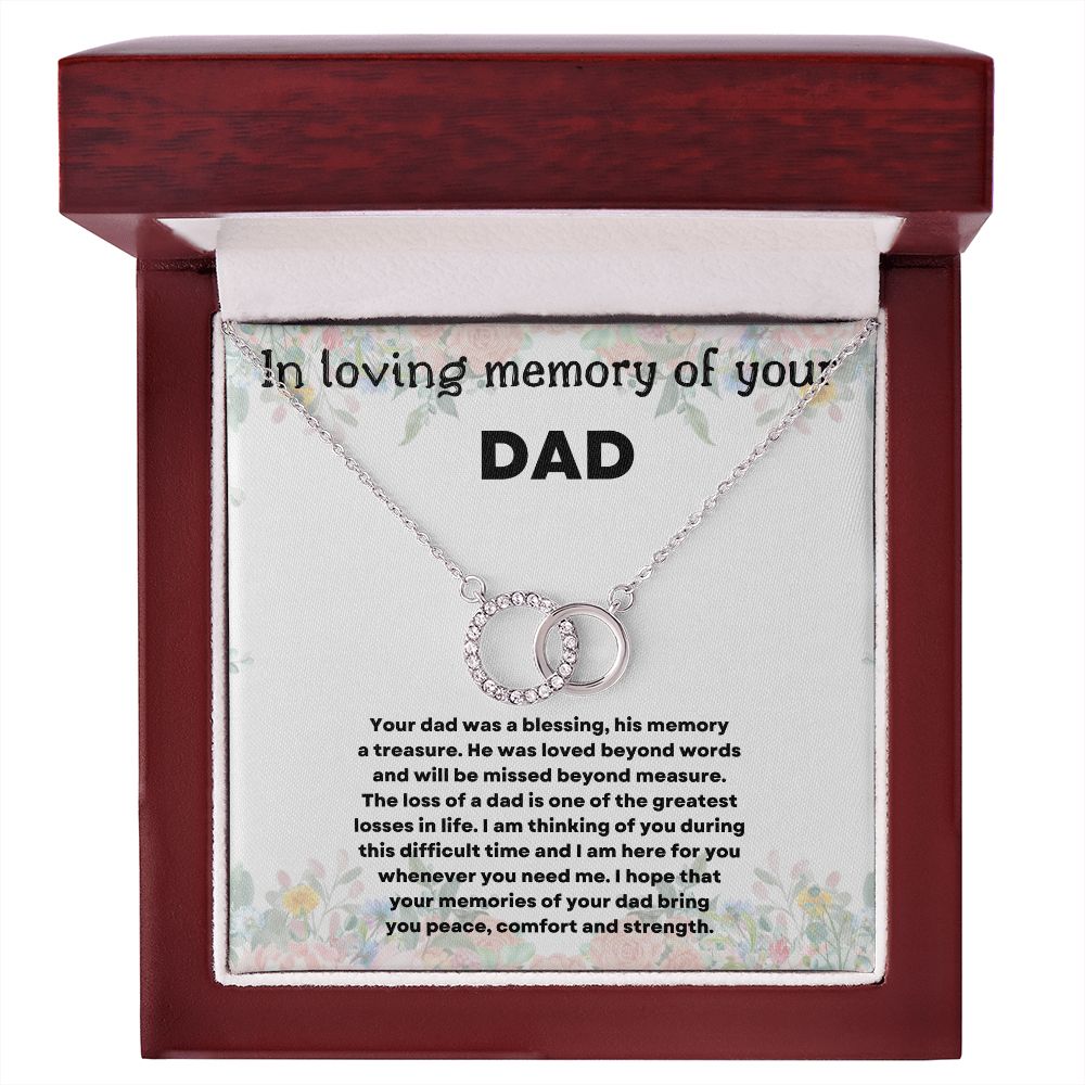 "Always in Our Hearts: Memorial Necklace for Loss of Dad - A Comforting Sympathy Keepsake