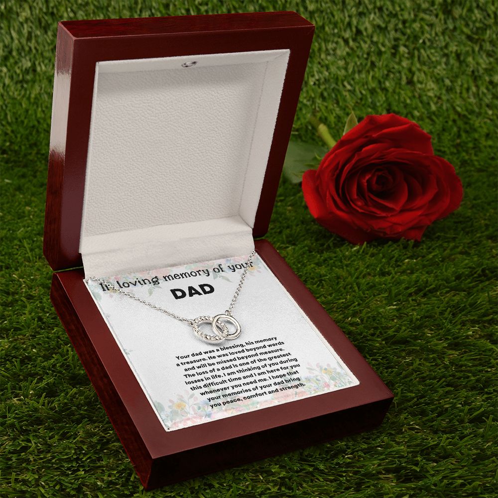 "Always in Our Hearts: Memorial Necklace for Loss of Dad - A Comforting Sympathy Keepsake