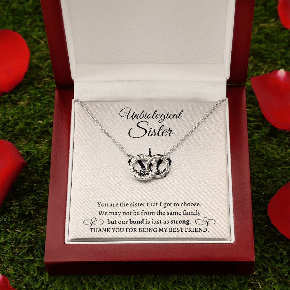Gift for Friends, Bestie, Soul Sister Matching Necklace Unbiological Sister Interlocking Necklace Jewelry Birthday Distance