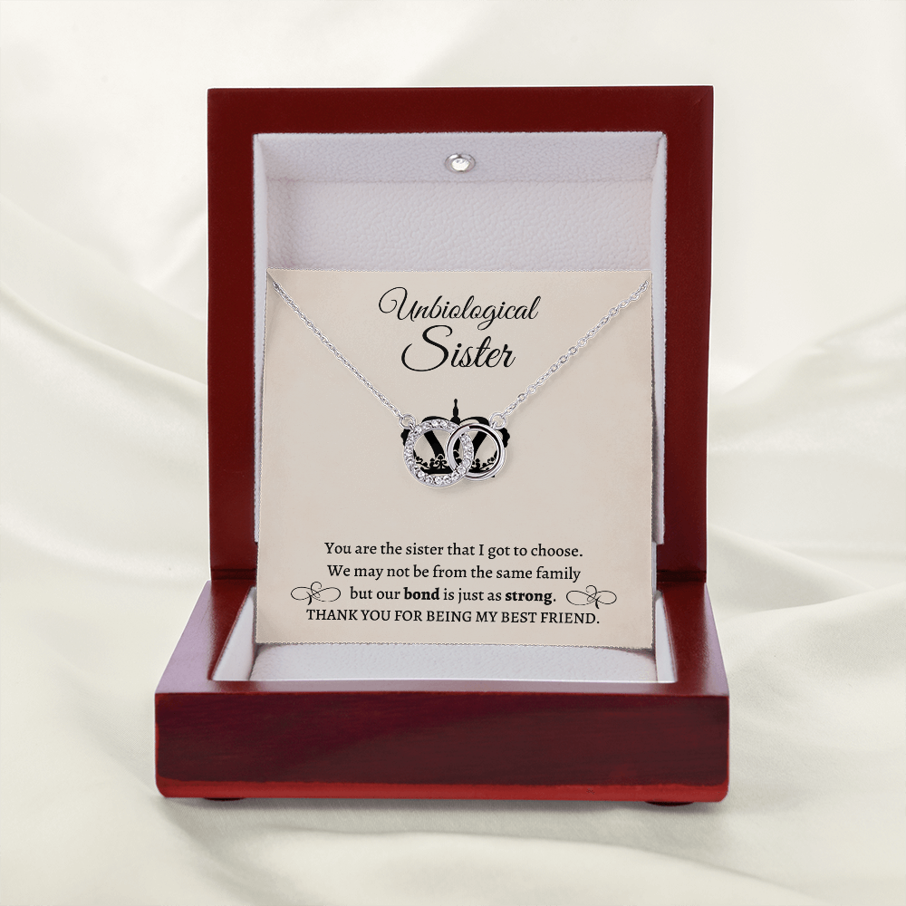 Gift for Friends, Bestie, Soul Sister Matching Necklace Unbiological Sister Interlocking Necklace Jewelry Birthday Distance