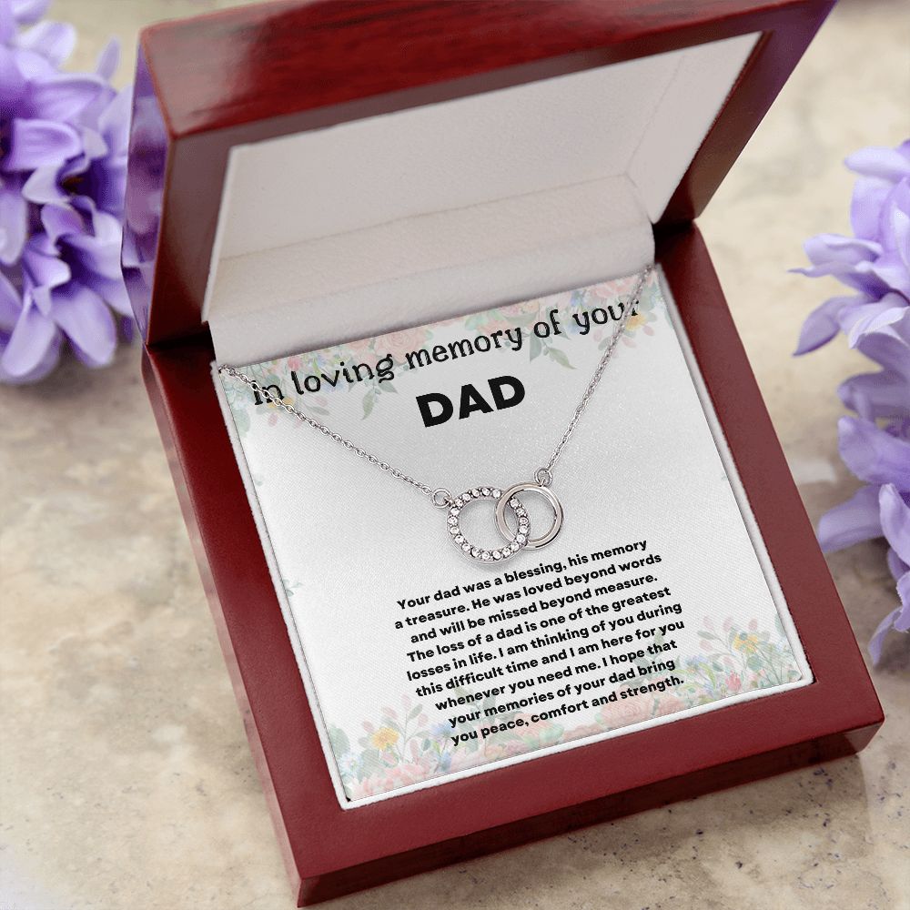 "Always in Our Hearts: Memorial Necklace for Loss of Dad - A Comforting Sympathy Keepsake