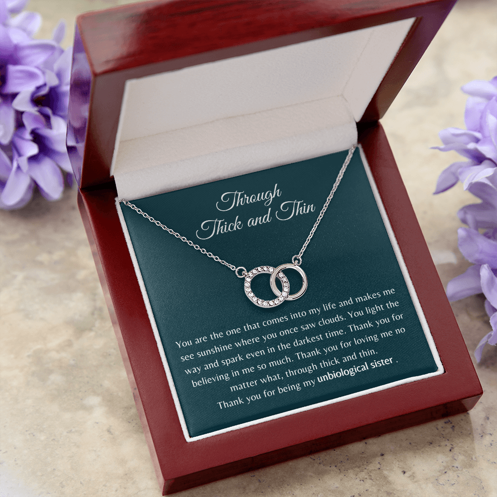 Gift for Bestie/Friend/Soul Sister Necklace Circle Interlocking Pair Perfect Stainless Steel Message - JWshinee