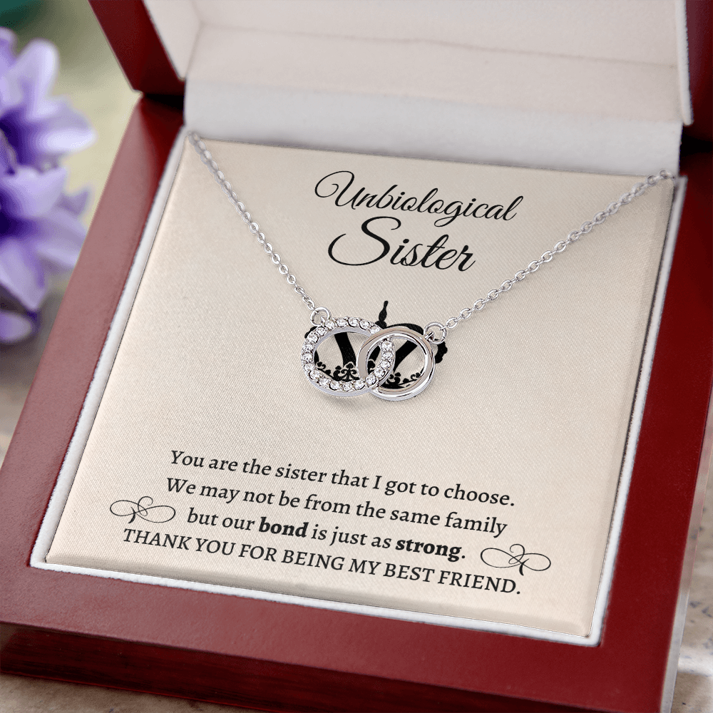 Gift for Friends, Bestie, Soul Sister Matching Necklace Unbiological Sister Interlocking Necklace Jewelry Birthday Distance