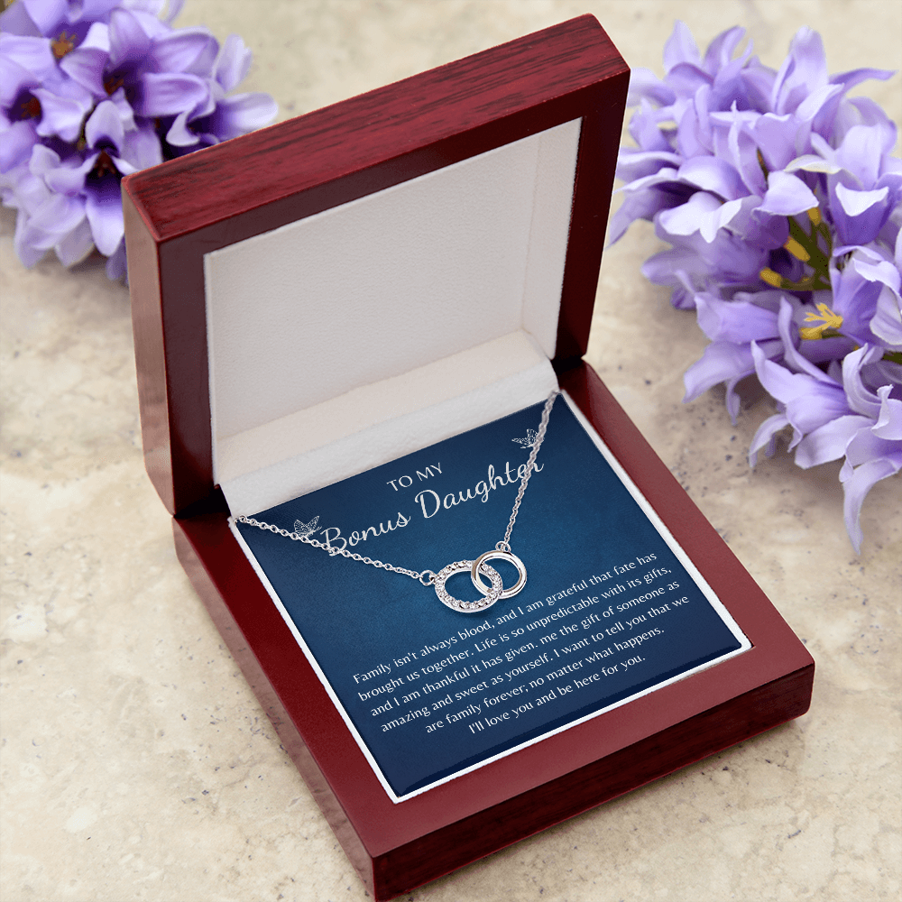 Gift for Bonus Daughter Love Knot Pair Perfect