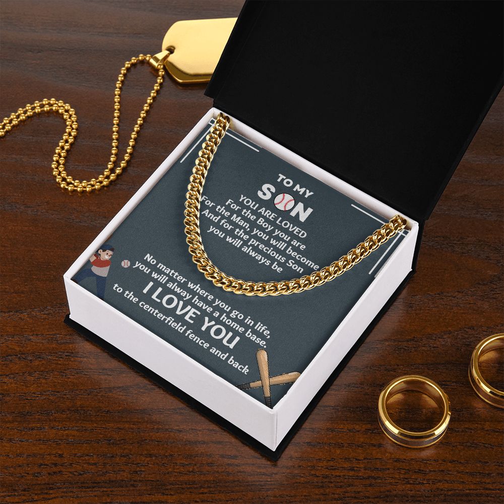 "Looking for a standout gift for the baseball-loving boy in your life? Our baseball gifts for boys necklace is a winner"