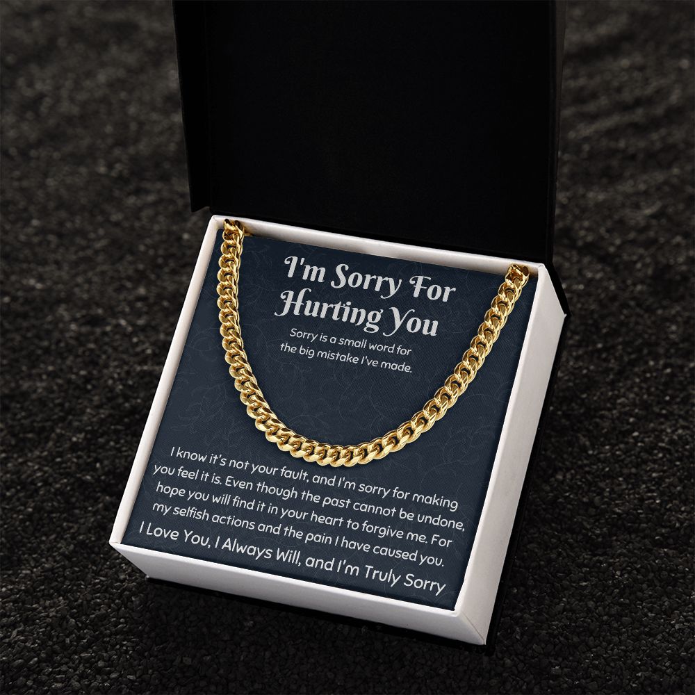 Bridge the Gap with Style: Cuban Link Chain Necklace - The Ultimate I'm Sorry Gift for Him