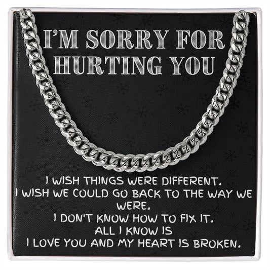 Make It Right with Style: Cuban Link Chain Necklace - The Meaningful Apology Gift for Him