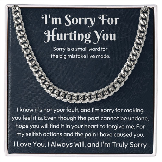 Bridge the Gap with Style: Cuban Link Chain Necklace - The Ultimate I'm Sorry Gift for Him