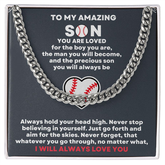 "Celebrate the Season with the Best Baseball Gifts for Boys Necklace - Perfect for the Holidays!"