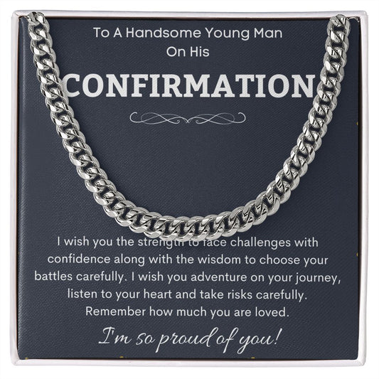 Beautiful Jewelry Gifts for Confirmation, Confirmation Necklace Gift, Baptism Gift, Confirmation Necklace for Teenboys, Christian Necklace Gift, First Communion Gift, Goddaughter Gif SNJW23-280203