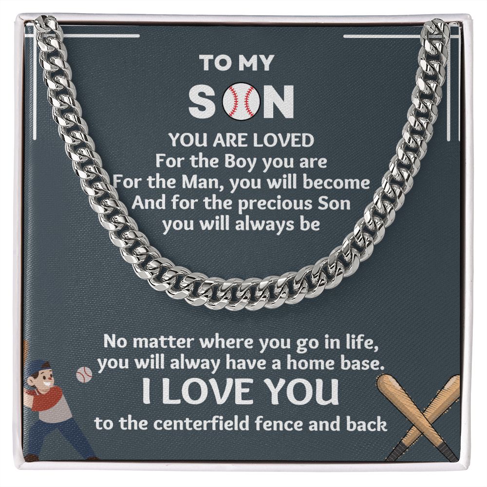 "Looking for a standout gift for the baseball-loving boy in your life? Our baseball gifts for boys necklace is a winner"