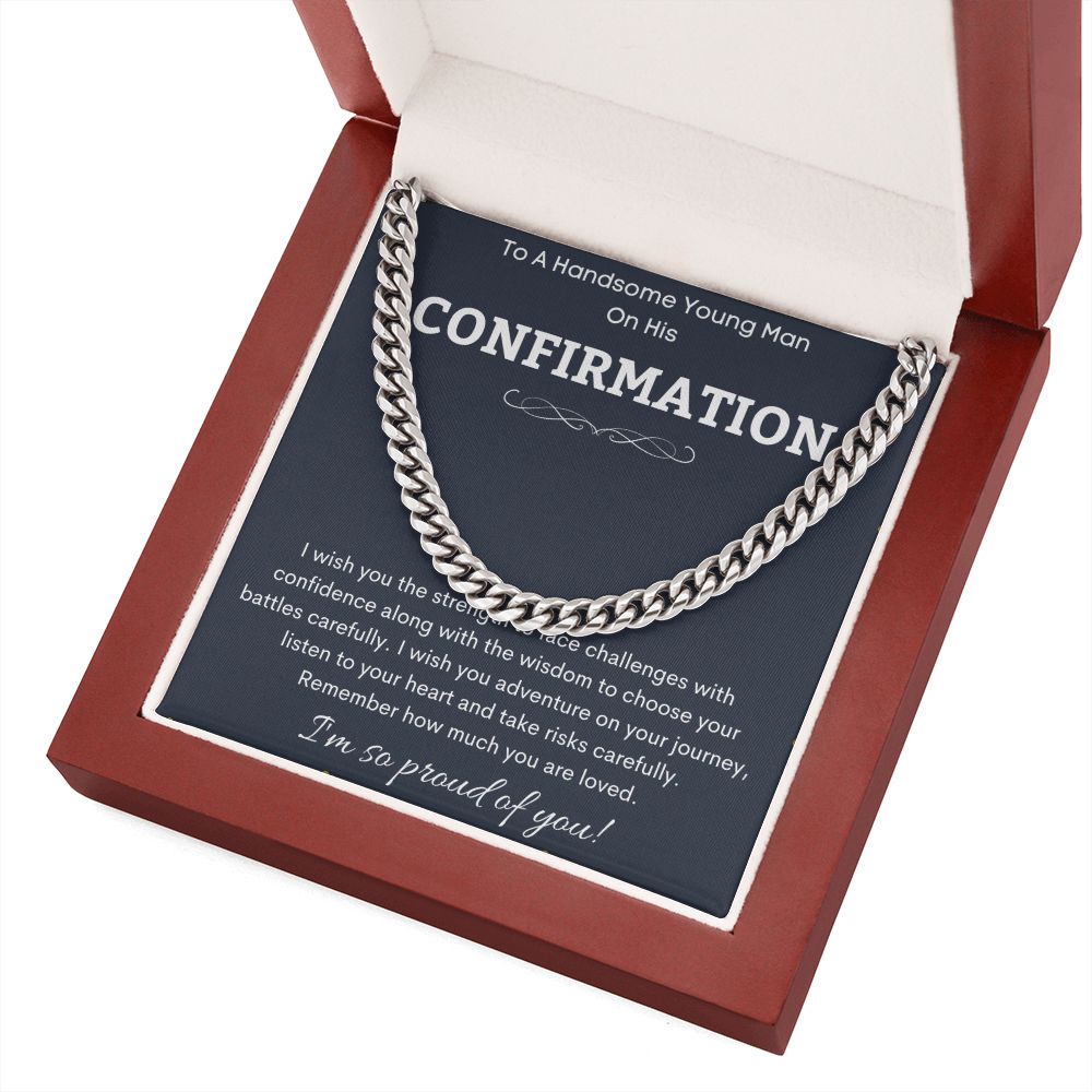 Beautiful Jewelry Gifts for Confirmation, Confirmation Necklace Gift, Baptism Gift, Confirmation Necklace for Teenboys, Christian Necklace Gift, First Communion Gift, Goddaughter Gif SNJW23-280203