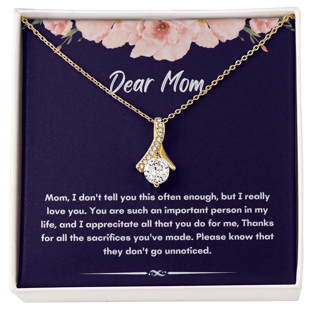 Necklace for Mom, A Meaningful Gift for Mom: Necklace That She Will Treasure from Son or Daughter on Mother's Day , Mothers Day Gift From Son Daughter, Mother's day gift SNJW23-170304
