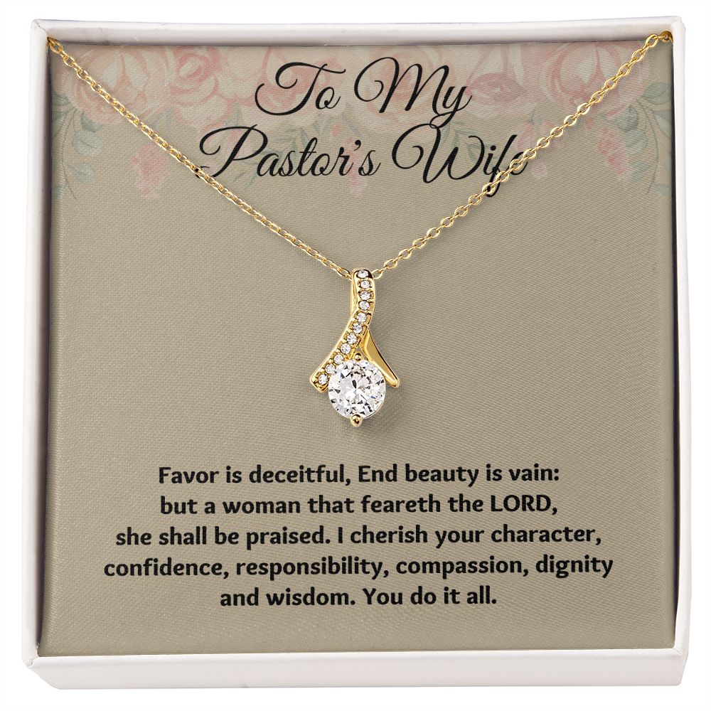 "Holiday Jewelry Gift for Pastor's Wife: Faith-Inspired Necklace to Show Your Appreciation"