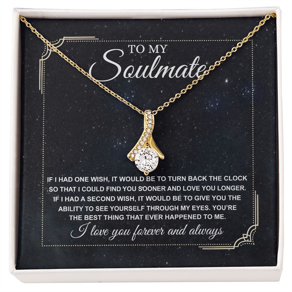 Soulmate Necklace Gift For Her, To My Soulmate Necklace B0BQJNDGH6