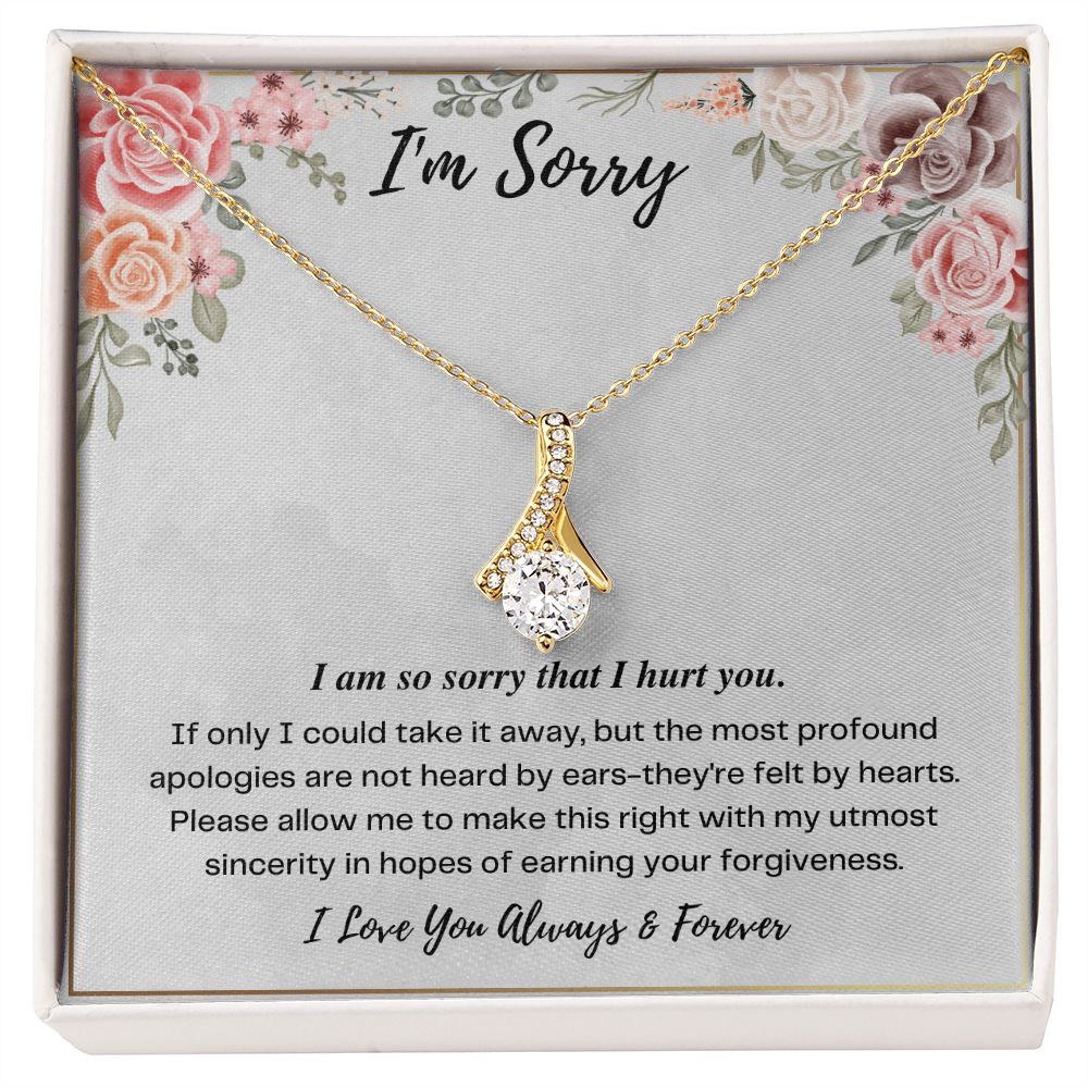 A Token of Remorse - Jewelry Gifts to Say I'm Sorry and Mean It, Apology Necklace For Her, Forgiveness Gift For Girlfriend, I'm Sorry Necklace Gift For Wife SNJW23-020306