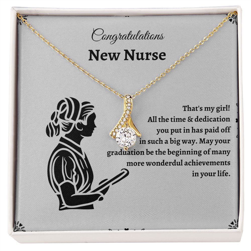 Nurse Graduate Necklace - Graduation gifts for nurses that will help them start their careers with confidence SNJW23-030309