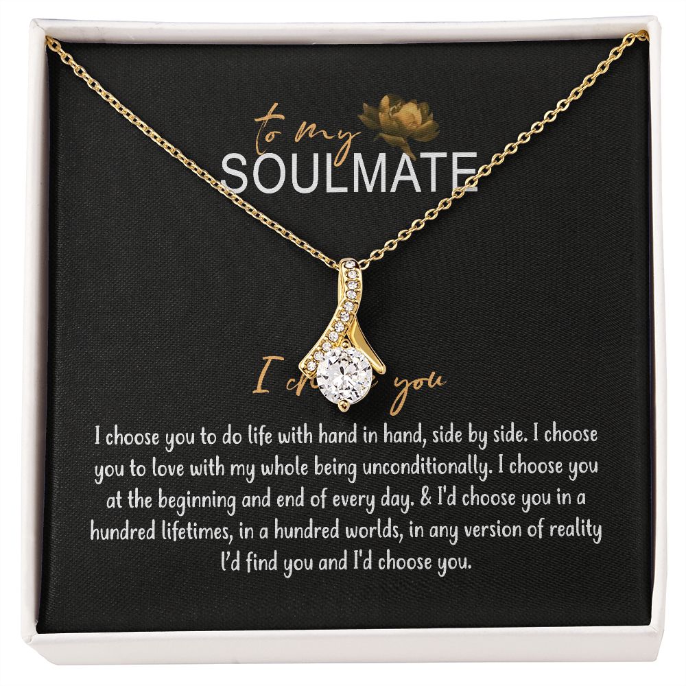 To My Beautiful Soulmate Necklace, Sterling Silver Love Heart B0BLW9V1VS