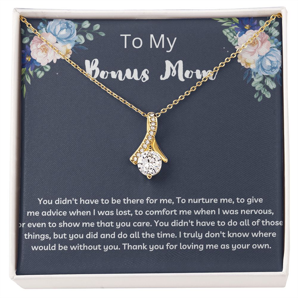 "Bonus Mom Necklace - Perfect Gift for Stepmother on Mother's Day, Birthday, or Any Occasion"