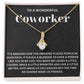 Personalized Coworker Leaving Gift for Women - Engraved Necklace with Meaningful Message