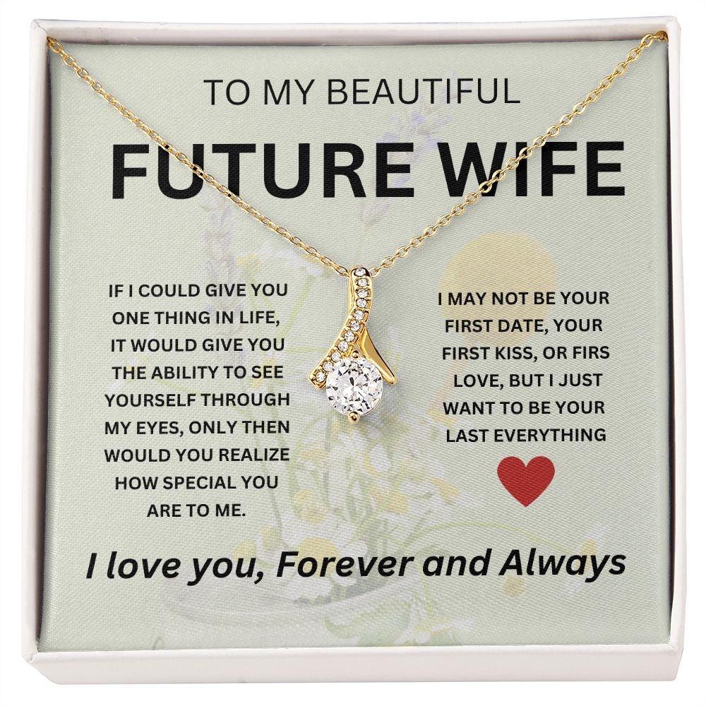 Romantic Wife Necklace from Husband - Elegant and Stylish Gift for Anniversary, Valentine's Day, or Just Because"