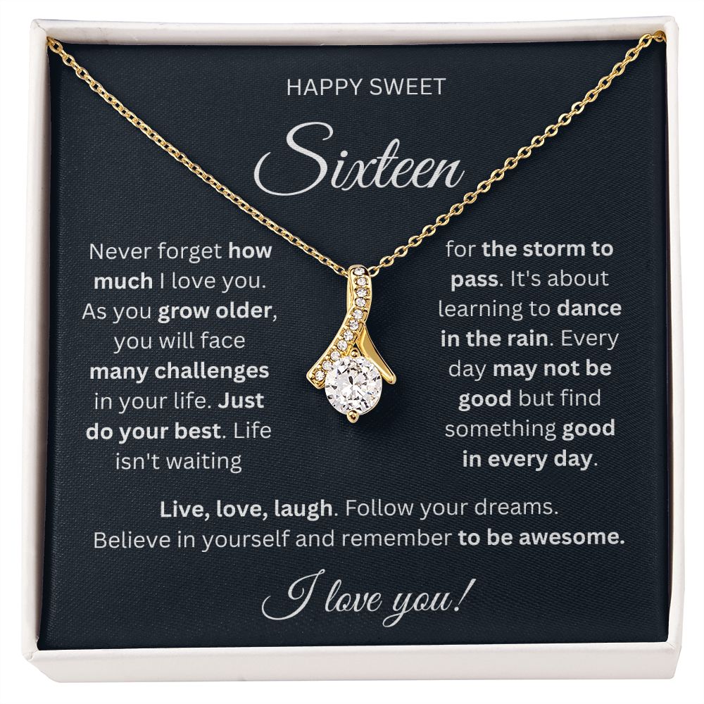 Sweet 16 Necklace - Celebrate Her Milestone Birthday with a Beautiful Gift, 16th Birthday Gift For Her, 16th Birthday Gift 210201