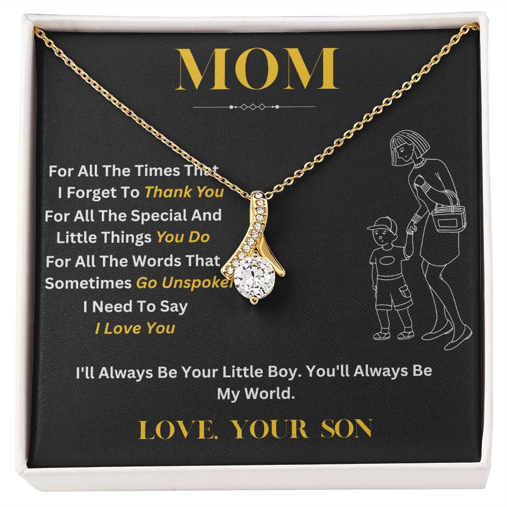 Necklace and Message Card Gift Set for Mom from Son – Unique and Thoughtful