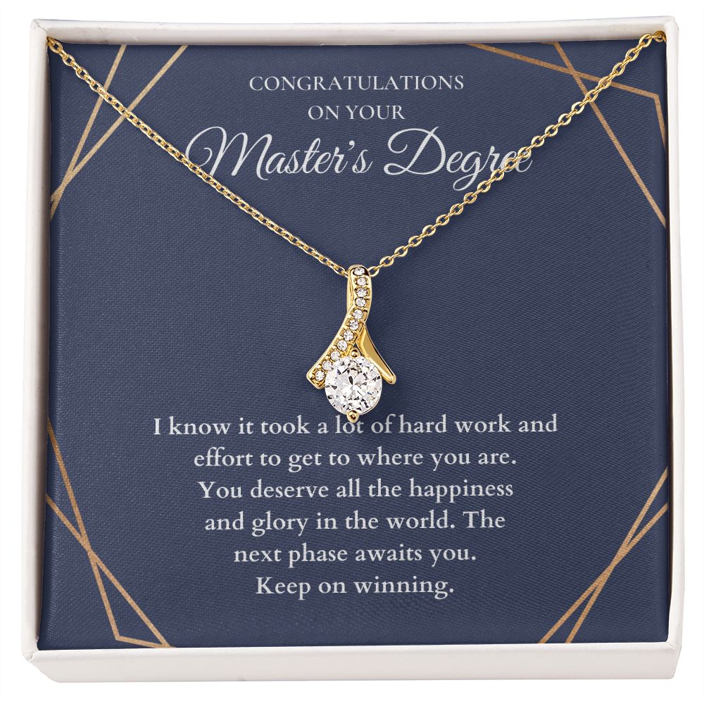 Master's Graduation Gift Ideas - Celebrate Their Success, Master's Degree Graduation Gift Necklace, Masters Graduation Gift, Gift for Her, Masters Degree Graduation SNJW23-040301